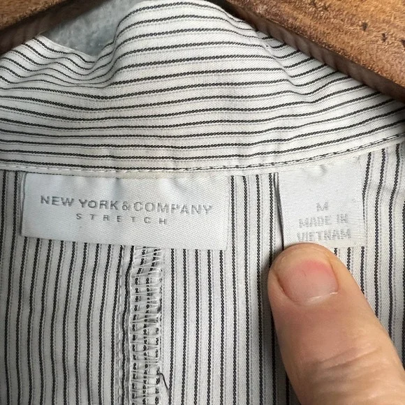 New York & Company Argyle Sweater Shirt Collar Gray Red‎ Black White Medium - Picture 2 of 13